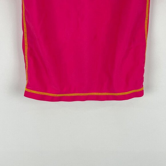 UV Skinz Kids Swimwear Rash Guard Size 6 Pink Short Sleeve High Neck Stretch - Picture 4 of 9